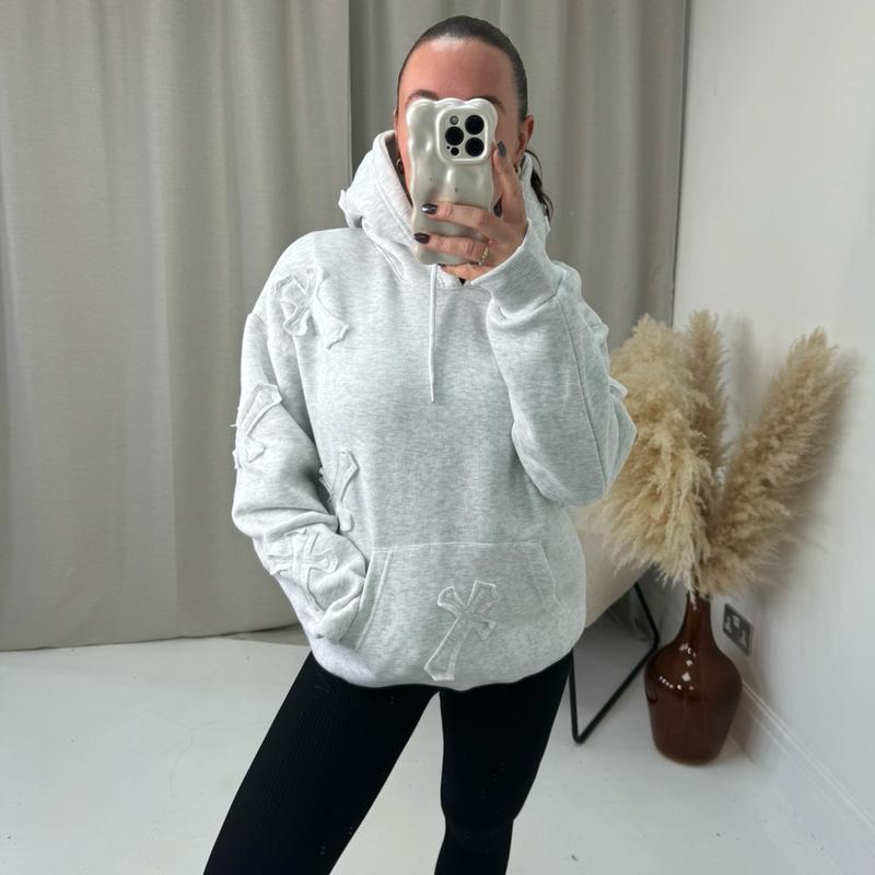 HOODIE CROSS Hoodie Fleece Lined Super Soft Comfy Jumper Top - H-1087 4