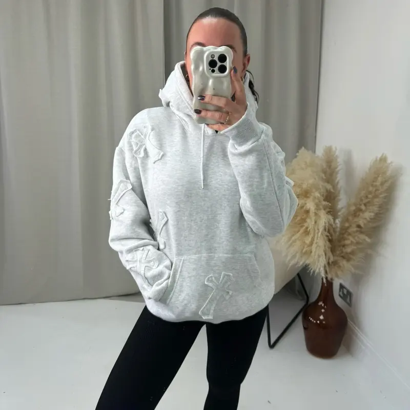 HOODIE CROSS Hoodie Fleece Lined Super Soft Comfy Jumper Top - H-1087 4