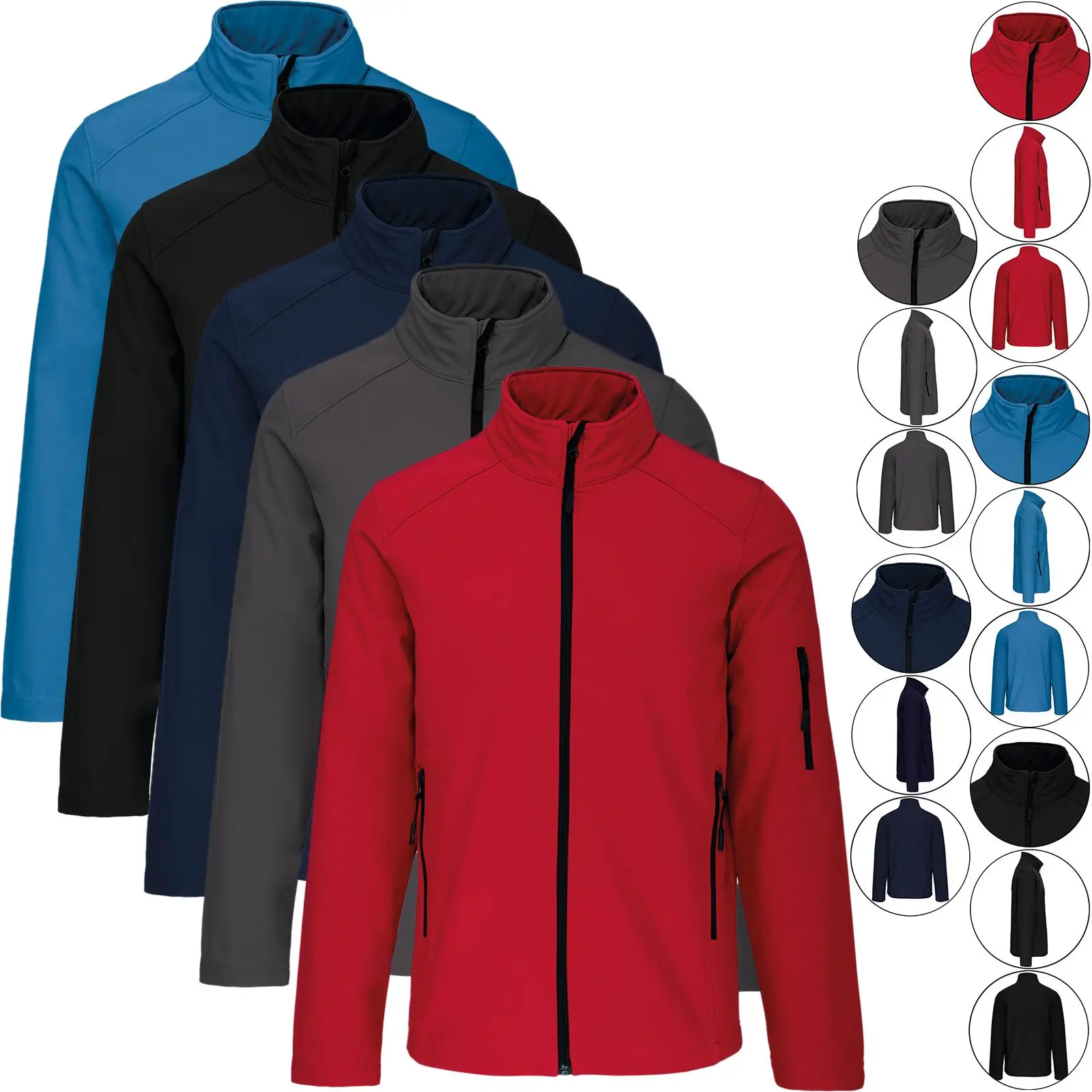 Mens Water Resistant Soft Shell Jacket Fleece Lined Windproof Waterproof Outdoor Work Warm Durable Winter Layer Fabric Menswear