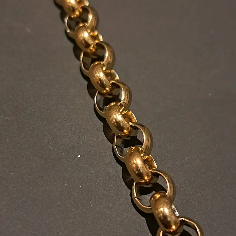 kid's 6 inc belcher bracelet gold or silver plated available stainless Steel adjustable size 5