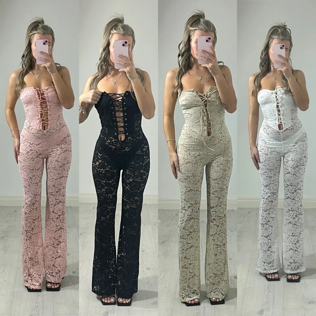 SHEER LACE JUMPSUIT, SIZE UK 6-14,Women's Party Jumper, Ladies Clothing, Women's Lace Jumper