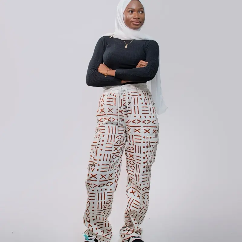 Unisex Ankara Cargo Pants - Summer Fall Wiinter Casual Pallazo - Comfortable Cotton Fabric - Piece, Striped, Breathable, Fit, Stripe 8