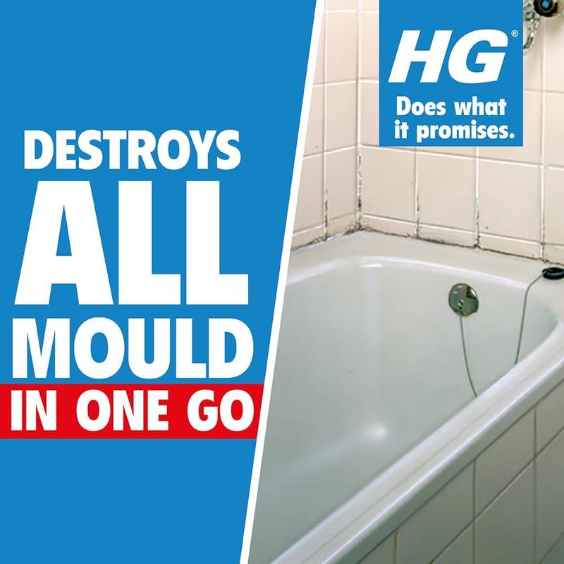 HG Mould Spray 500ml Bathroom Toilet Mould Cleaner Eliminates All Moulds, Making Filthy Black Stains Disappear Suitable For Tiles, Silicon Seals, Plaster Household Cleaning 2
