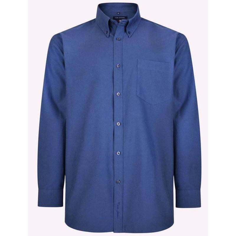 KAM Men's Plus Size L/S Oxford Shirt (664A) Size 2XL-8XL  5 Colours Cotton Menswear 4