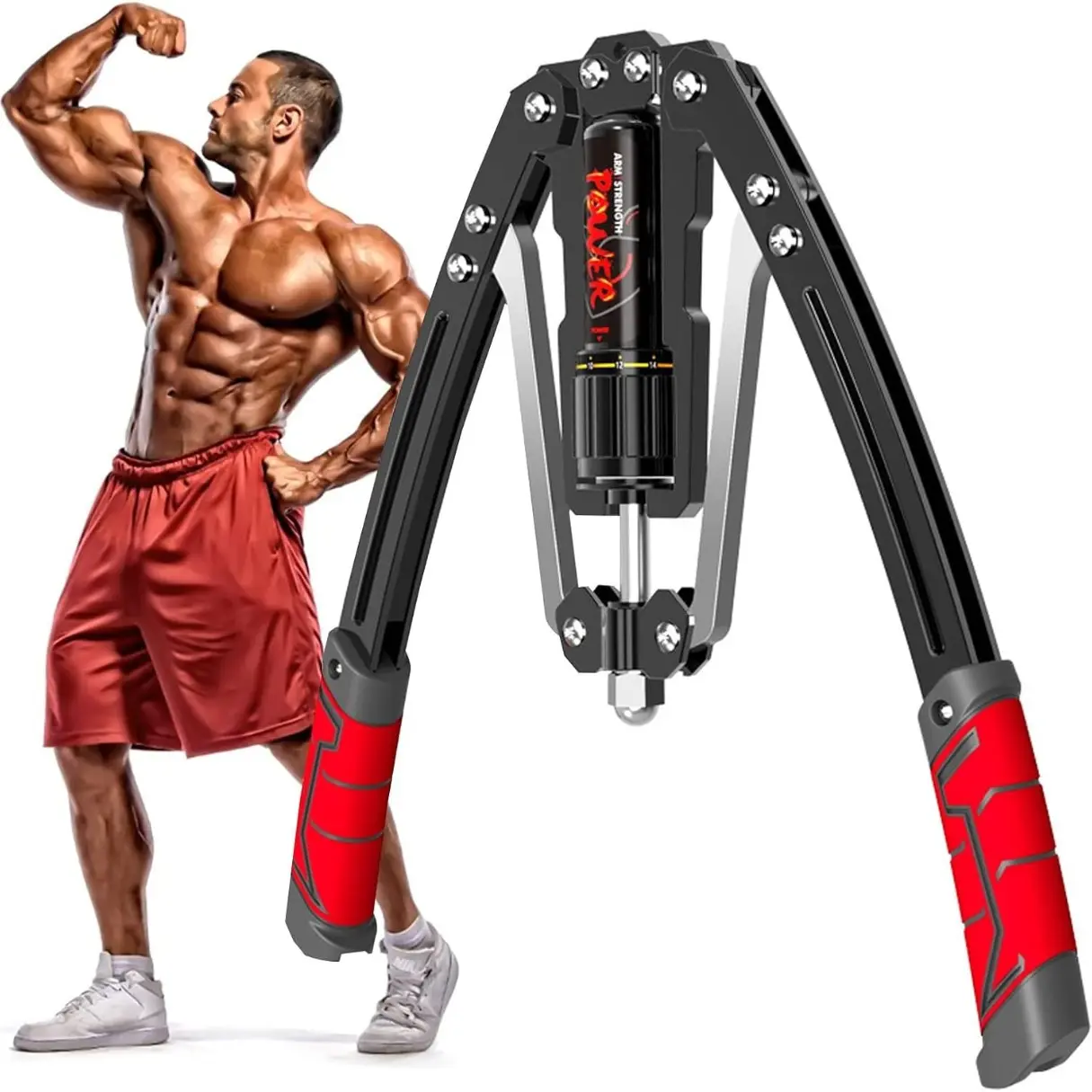Chest Expander Arm Exercise Equipment, Adjustable 22-440lbs Hydraulic Power, Home Chest Expander, Shoulder Muscle Training, Fitness Equipment for Arms & Shoulders, Resistance Training Equipment, Hydraulic Chest Expander, Portable Fitness Equipment