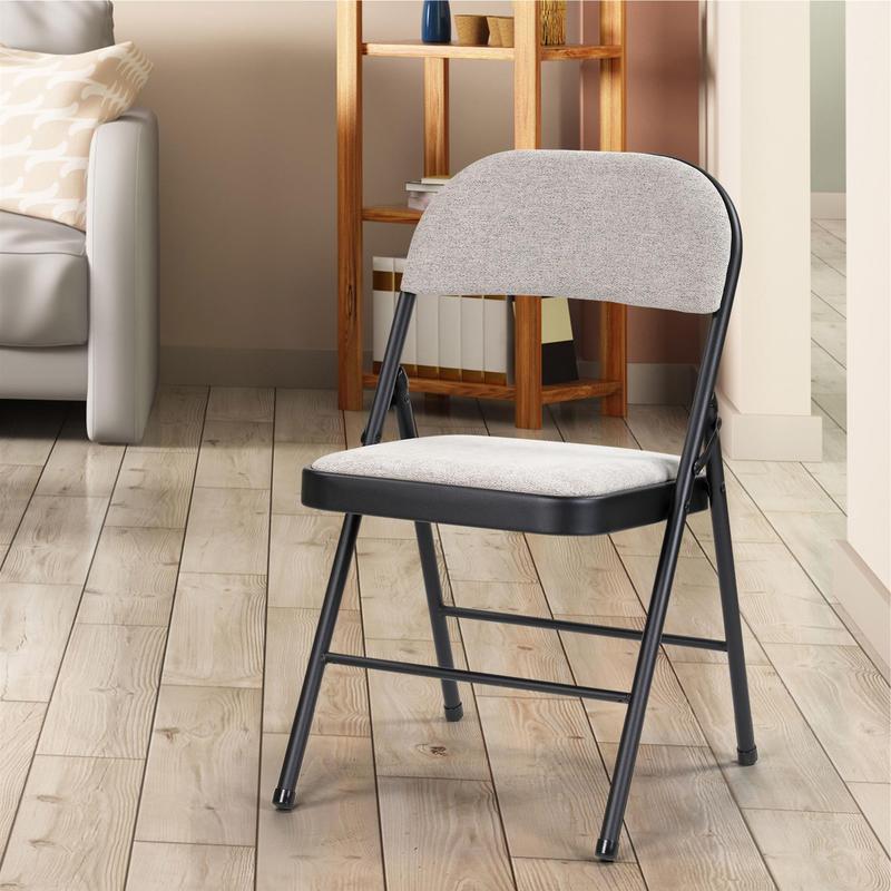 Ultimate Comfort Padded Fabric Folding Chair – Durable & Space-Saving Seating for Home, Office & Events – Supports 114kg, Open: H79 x W46 x D46cm, Folded: H98 x W46 x D8cm, Seat Height: 45cm 6