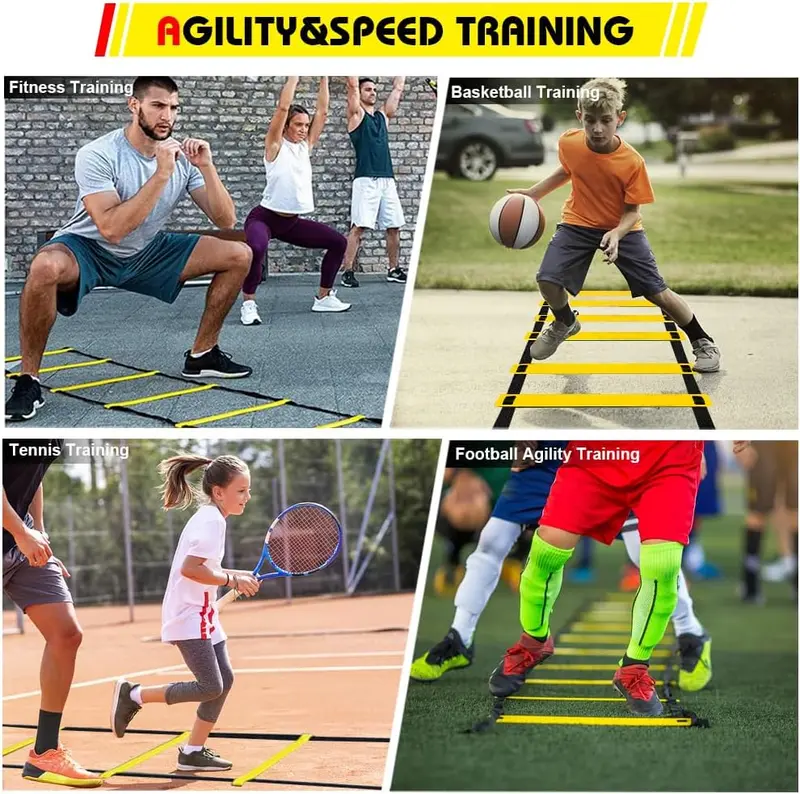 Football Training Equipment Set for Kids - Speed Agility Training with 6 Disc Cones & Jumping Rope 2