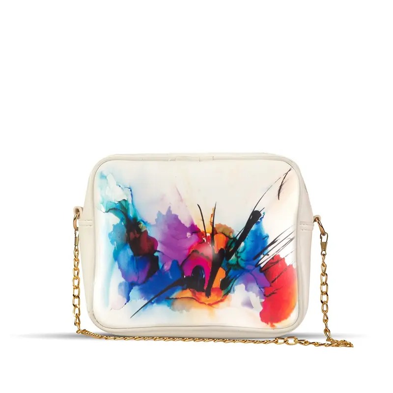 Crossbody Bag for Women – Elegant Style Women Bag, Shoulder Bag, White Color with Golden Chain Strap 5