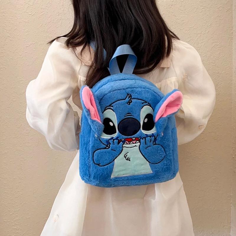 Cute mini fluffy backpack stitch gift birthday Xmas outing holiday 3
