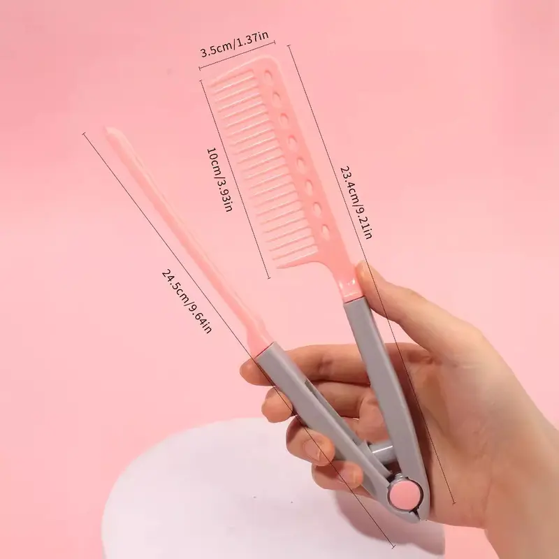 V-shaped straight hair comb, plywood comb, foldable hair styling comb, natural hair root fluffy artifact, straightening comb Haircare Heatless 5