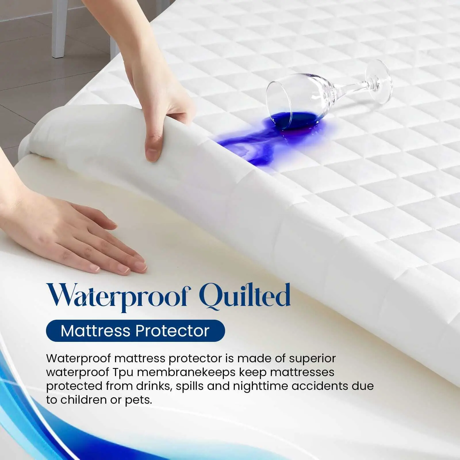 EXTRA DEEP QUILTED WATERPROOF MATRESS MATTRESS PROTECTOR FITTED COVER Breathable King Size Washable Soft Cotton #MattressProtector #QuiltedMattressProtector #WaterproofBedding  #WaterproofMattressCover mattresstopper uk mattress  protection