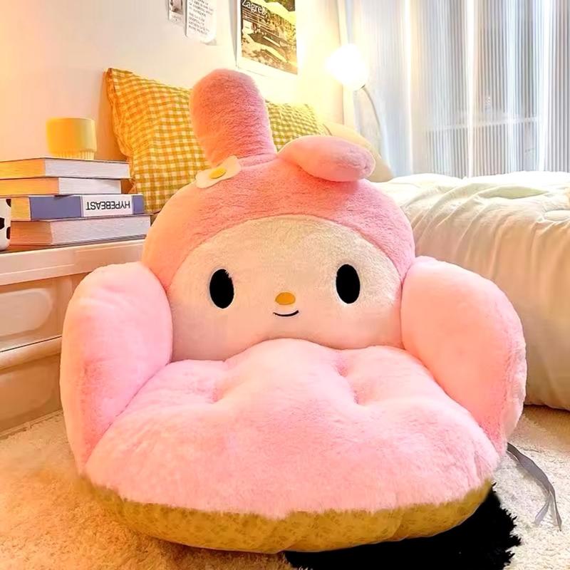 Aoger Big Size Cute Cinnamoroll Plush Half Surrounded Black Kuromi Cushion Backrest Dormitory Office Non- Slip Chair Cushion 4