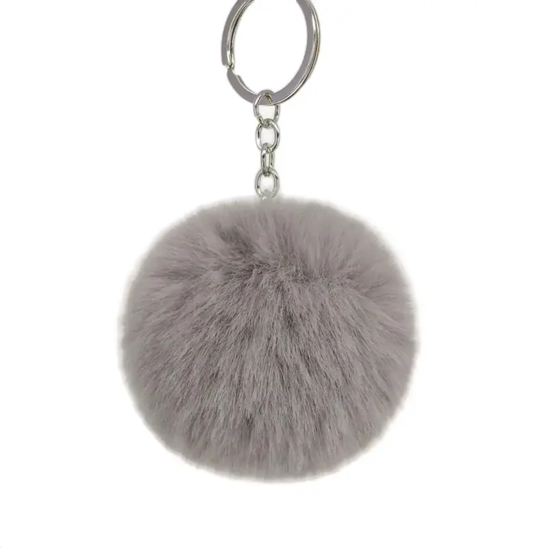 Furry Pom Pom Keychain Accessory - Stylish and Fun Keychain for Your Keys or Bag 2