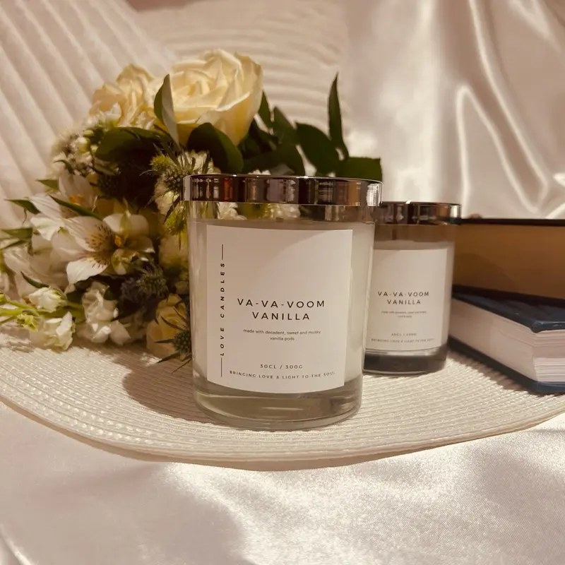 Vanilla Scented Candle, Sweet Candle, Home Decor, Home Fragrance, Aroma, Glass Candle, Soy Wax, Vegan Candle, Long Burn, Non Toxic, Wax Melts, Gift Candle 2