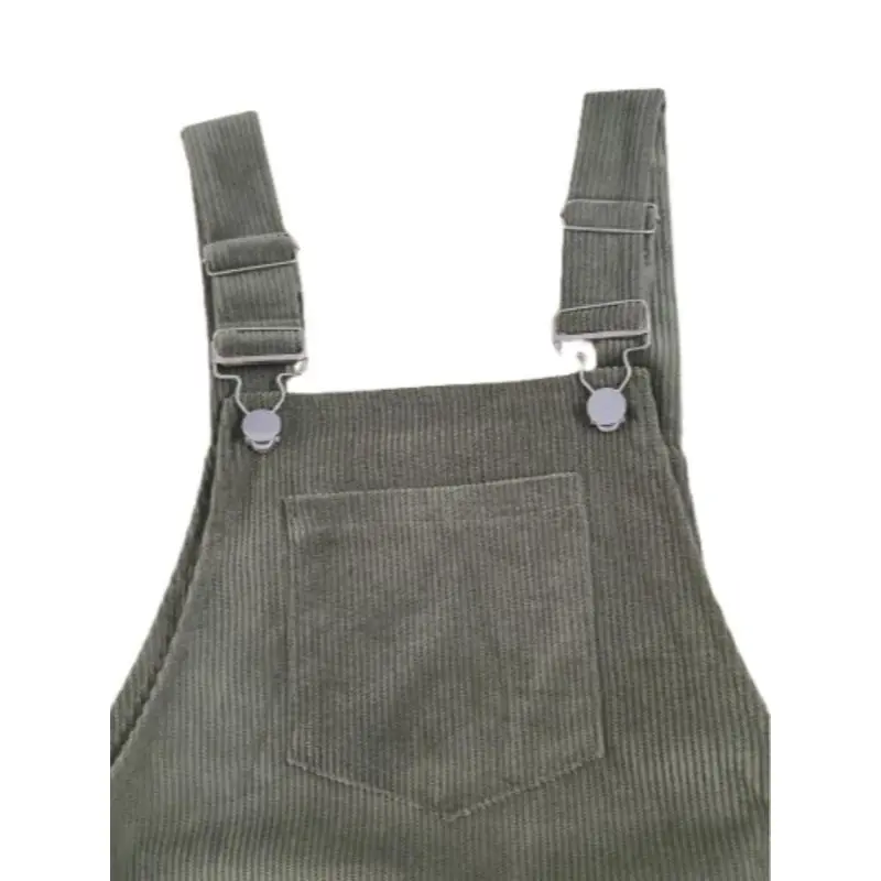Women's Solid Color Pocket Button Pinafore Dress, Casual Sleeveless Short Overall Dress for Daily Wear, Ladies Clothes for All Seasons 2