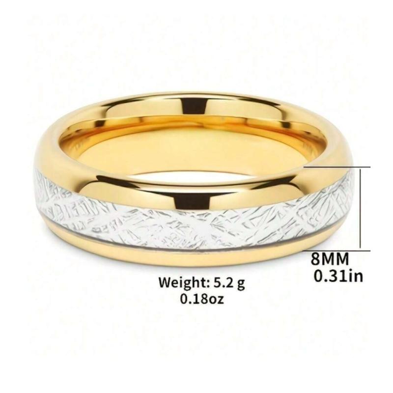 1pc Romantic Wedding Rings For Couple Engagement Fashion Gold Color Stainless Steel Wedding Rings For Men Cute For Women Stone Ring 3