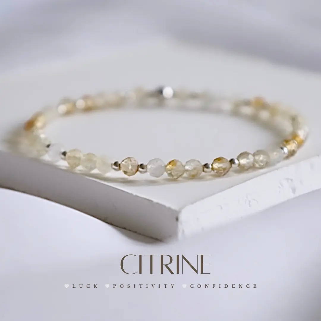 Citrine Gemstone Bracelet. 925 Sterling Silver. Natural Healing Bracelets. November Birthstone