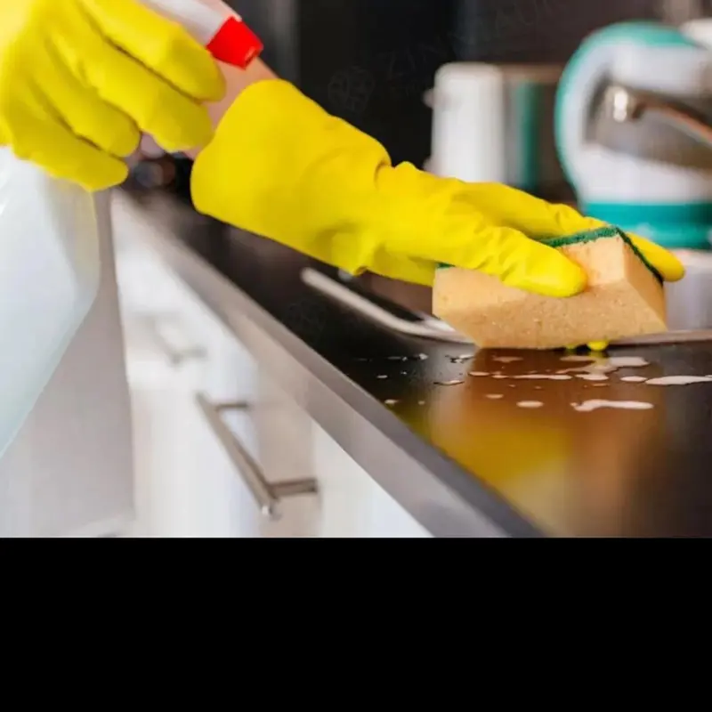 Medium Marigold Kitchen Cleaning Gloves - Pack of 3 Comfortable Household Hand 4