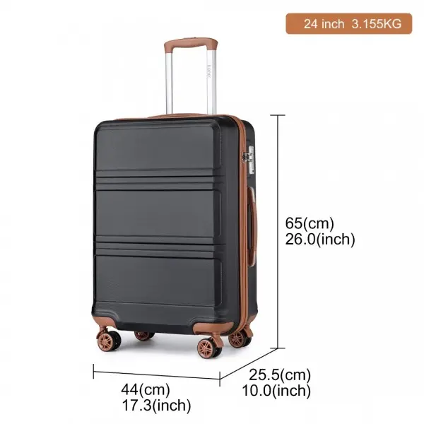 Kono 20 Inch Lightweight Suitcase Spinner 4 Wheels Luggage Trolley Travel Case built-in organizer 4 wheels 360 rotation multifunctional 7