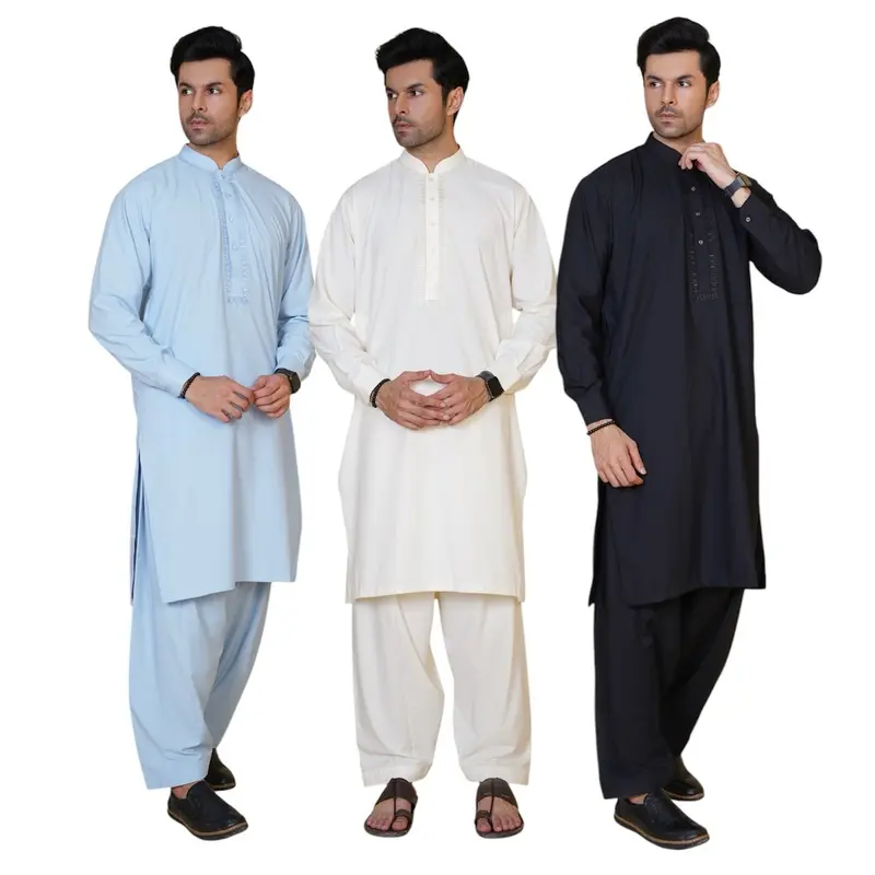 Al-Qaisar Embroidered Shalwar Kameez Wash & Wear Fabric premium Quality 0