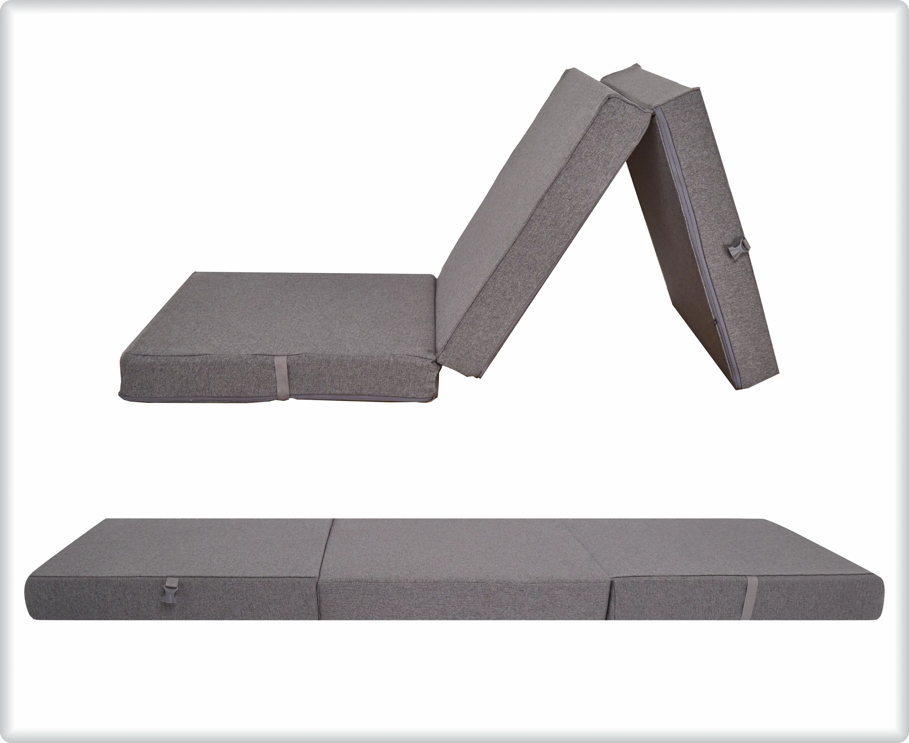 Cube Z Tri-Fold Out Futon Bed - Space-Saving Design