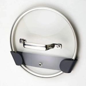 8PCS Pan Lid Holder Saucepan Pot Lid Storage No Punch Wall-Mounted Kitchen Rack 4 pair Organiser Cabinet Adjustable