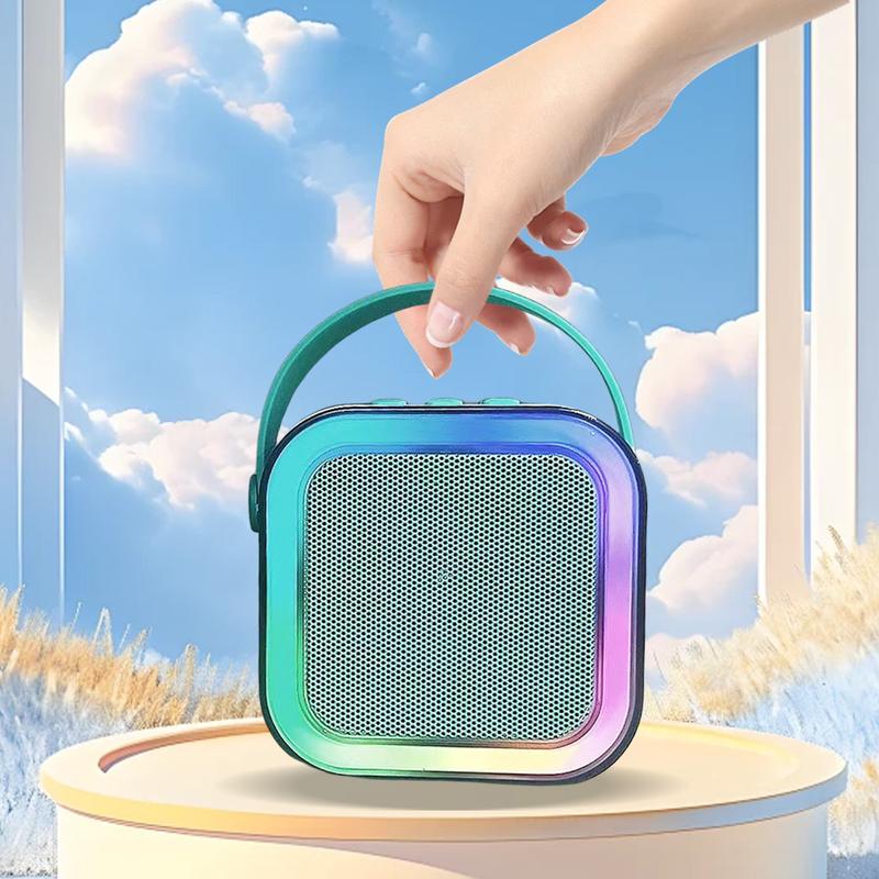 Product Introduction of Karaoke Machine Wireless Bluetooth Karaoke Speaker System RGB Light with 2 Microphones for Home Karaoke Singing Speaker Gift 19