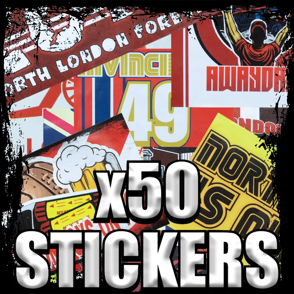 Arsenal Ultras Sticker Pack - x50 Mixed Designs- Inspired by Gunners, Casuals, Football, North London, Red Army, Away Days