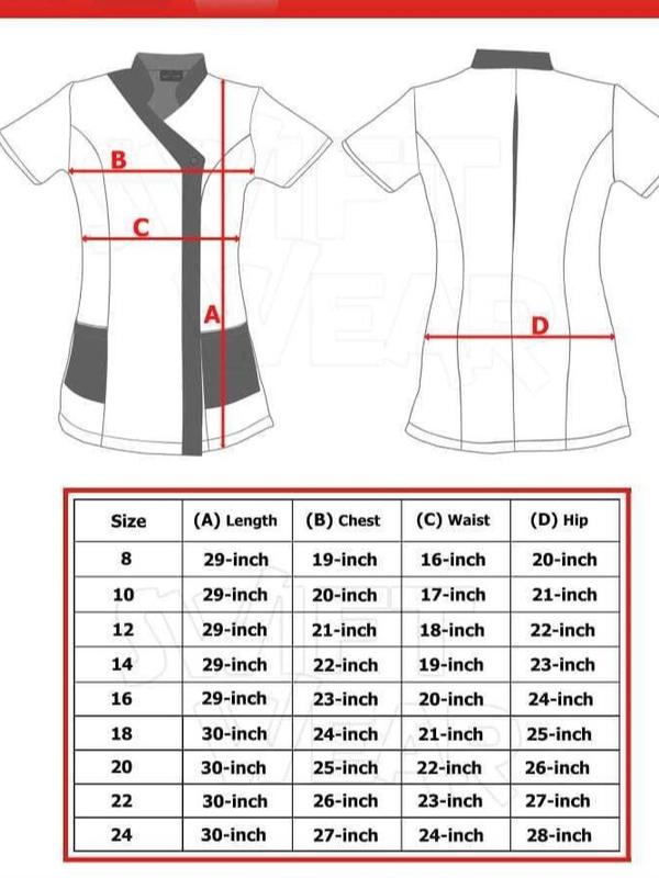 Women's Multicolor Healthcare Beautician Spa Tunic - Office Uniform for Massage Therapist, Hairdressing, Nail Work and Beauty Shop Clothing Workwear 8
