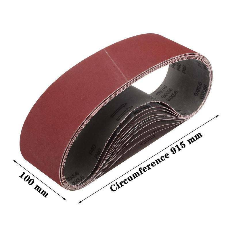 Product Introduction of 10Pack Sanding Belts 915X100mm Mixed Grade 60/80/120/150/240 Bosch Makita Sander 21