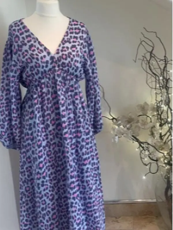 Skyla Mae Leopard Print Maxi Dress