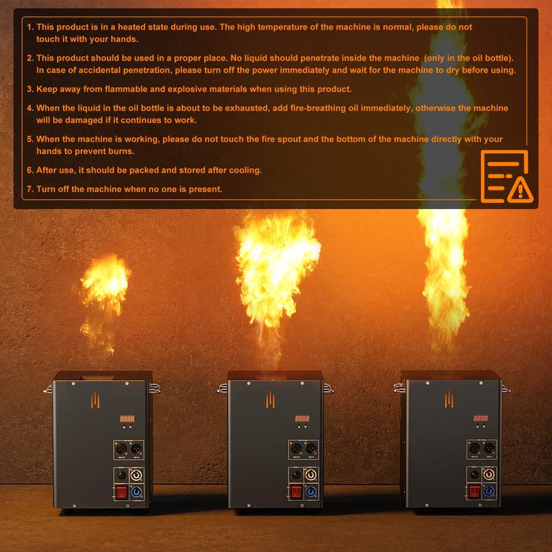 Product Introduction of 200W DMX Flame Thrower Effect Fire Stage Machine Christmas Party Projector DJ Show 10