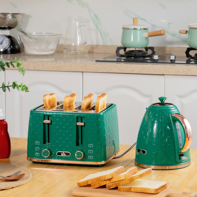 Fast-Boil Kettle & 7-Level Toaster Set Green 6