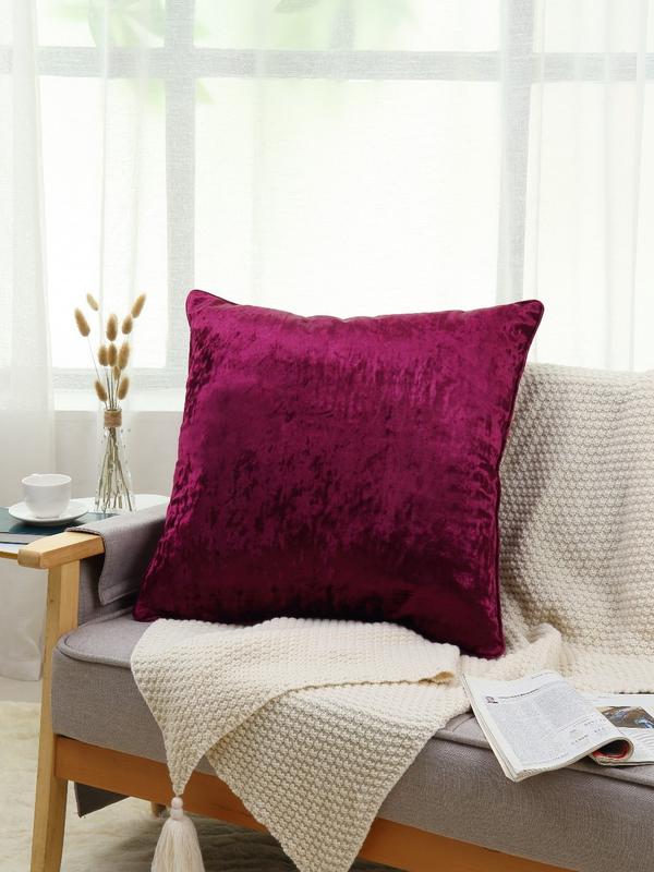 Velvet Soft Decorative Square Cushion Cover 60x60cm , Available in 12 Colours 4