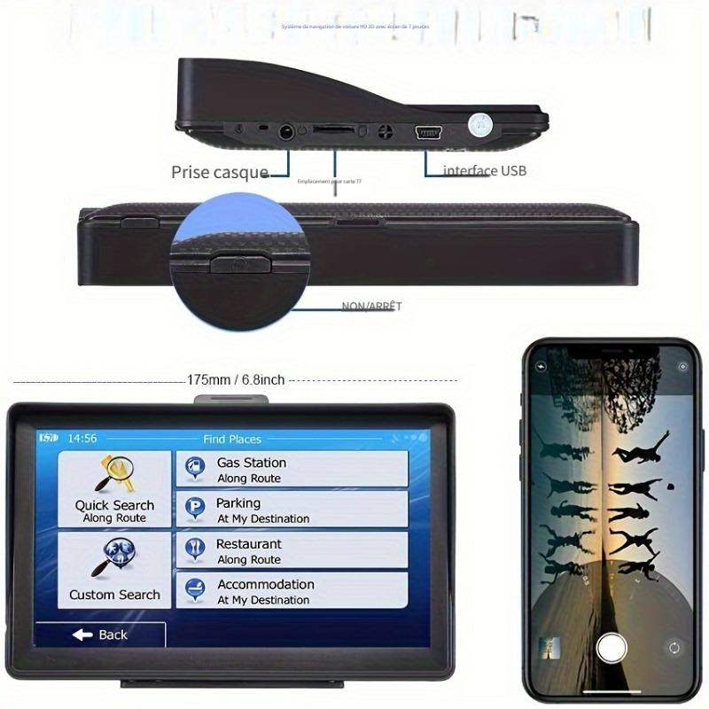 7-inch Touchscreen Car Navigator - HD GPS With Entertainment And RDS Traffic Updates, 256MB+8GB System Navigation Car Truck GPS Navigator 4