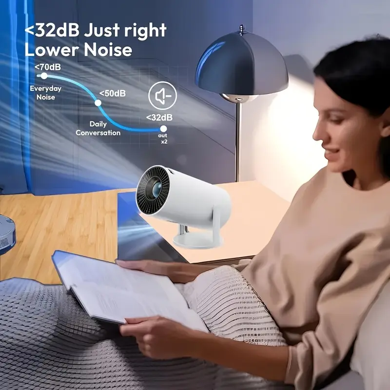 Sharp Display, Ultra-Portable 4K Mini Projector - Smart WiFi & Wireless, Adjustable Screen, 180° Rotation, USB Powered - For Movie Nights & Gaming - Perfect for Home Entertainment & Travel 5