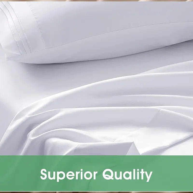 100% Microfiber Flat Bed Sheet 30cm Extra Deep Flat Bed Sheet Silky Soft Comfy & Breathable Luxury For All UK Size Thick Mattress Available in 4 Different Color flat sheets bed sheets 1