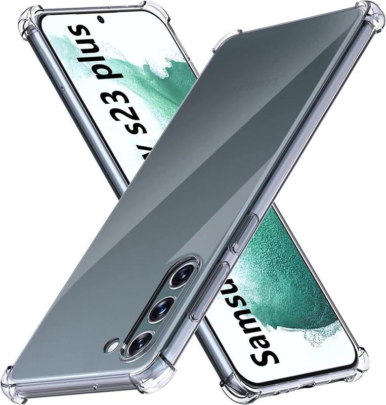Bumper Case Shockproof Protective Clear Back Phone Protection Cover for Samsung Galaxy S24 Ultra, S24 Plus, S24, S24 FE, S23 Ultra, S23 Plus, S23, S22 Ultra, S22 Plus, S22, S21 Ultra, S21 Plus, S21, S21 FE, S20 FE, S20 Plus 8