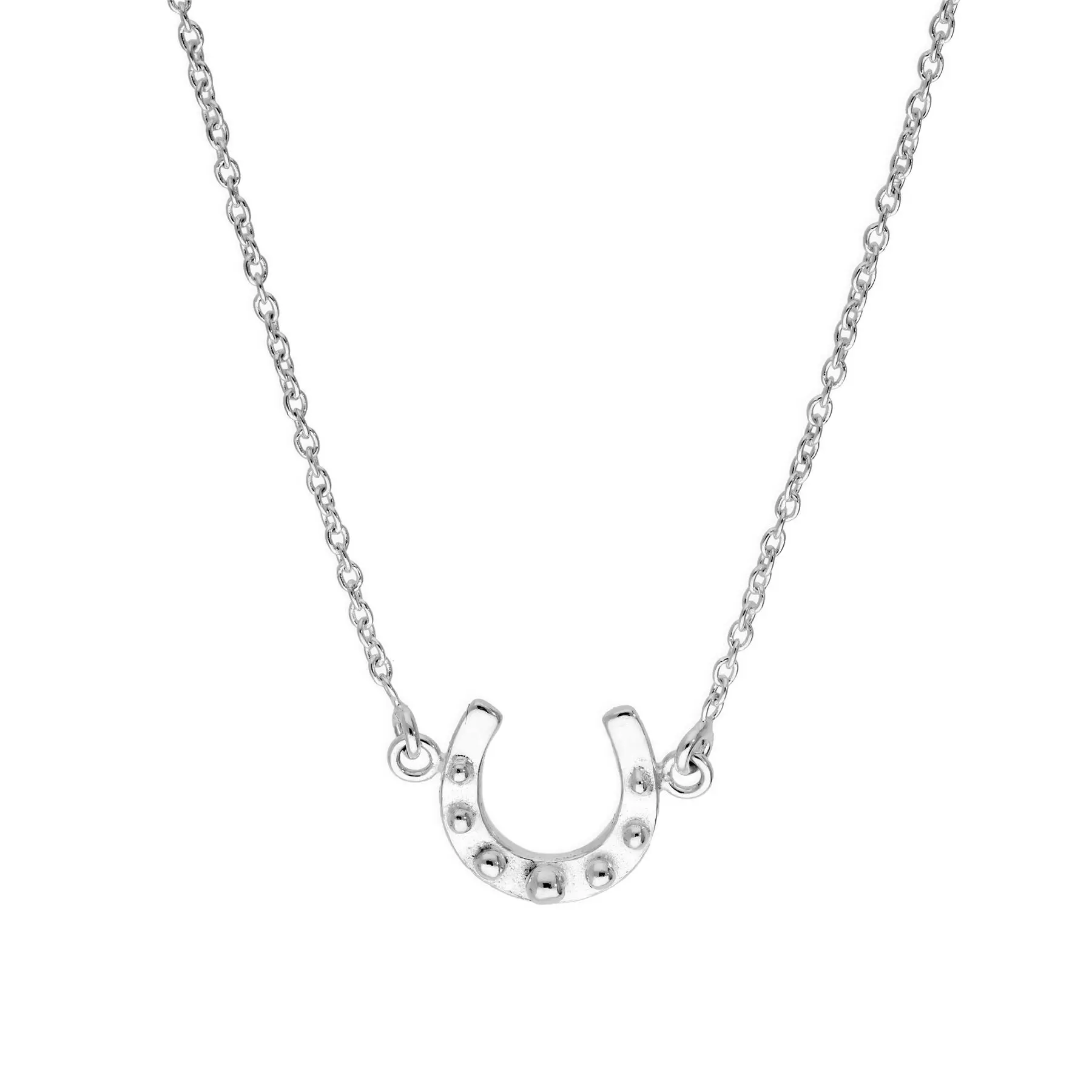 Sterling Silver Lucky Horseshoe Necklace