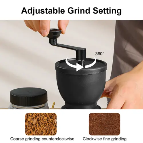 Manual Coffee Bean Grinder , Hand Coffee Grinderc Burr, Hand Crank/Handheld UK Ceramic Glass Tea Grinding 4