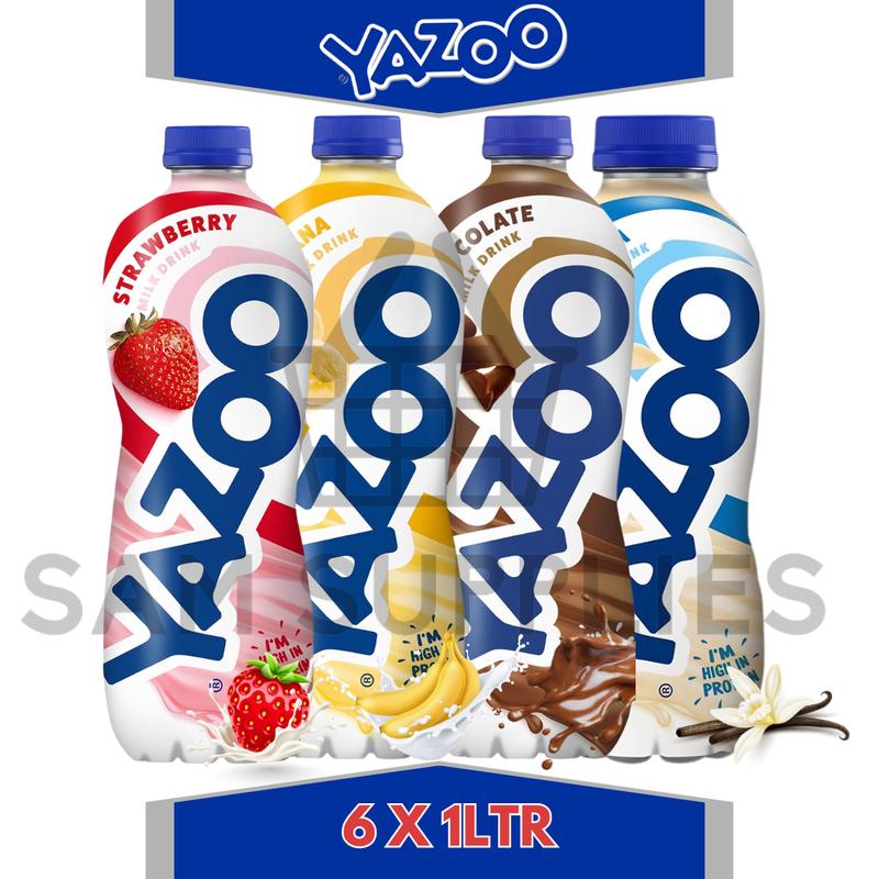 Yazoo Milk Drink All Variety 1LTR X 6 Bulk Pack Beverage 5