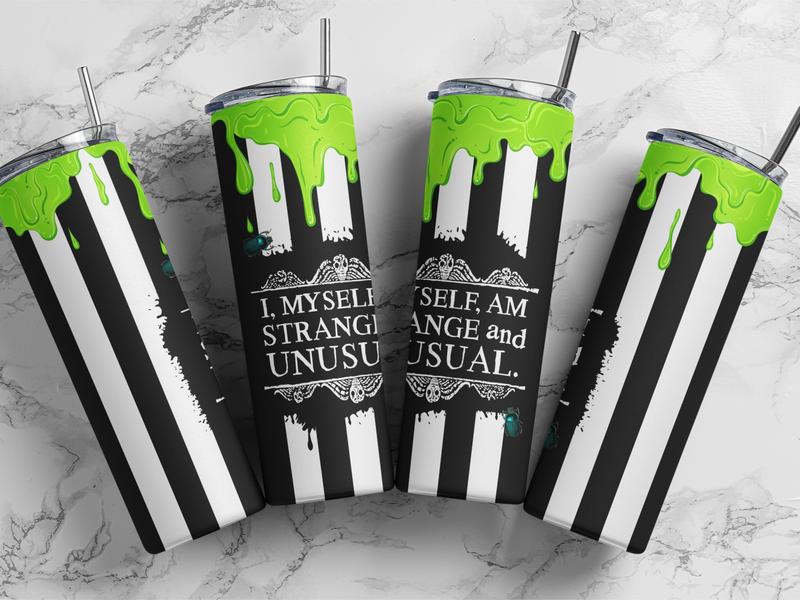 I Myself, am Strange And Unusual, 20oz Tumbler Cup, Insulated Tumbler, Beetle J Quote, 20oz Tumbler, Be Different Design, 20oz Skinny Tumbler, Cup, Bottle, Drinkware, Cup, Insulated Tumbler. 4
