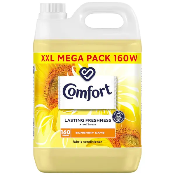 Sunshiny Days Fabric Conditioner with Stay Fresh technology for 100 days of freshness + fragrance* 160 wash 4800ml, Pack Of 1 Household Scented