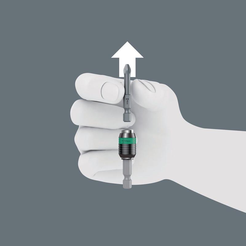 Wera 50mm Length Rapidaptor Bi-Torsion Magnetic Cordless Screwdriver Bit Drill Holder, 052502 4