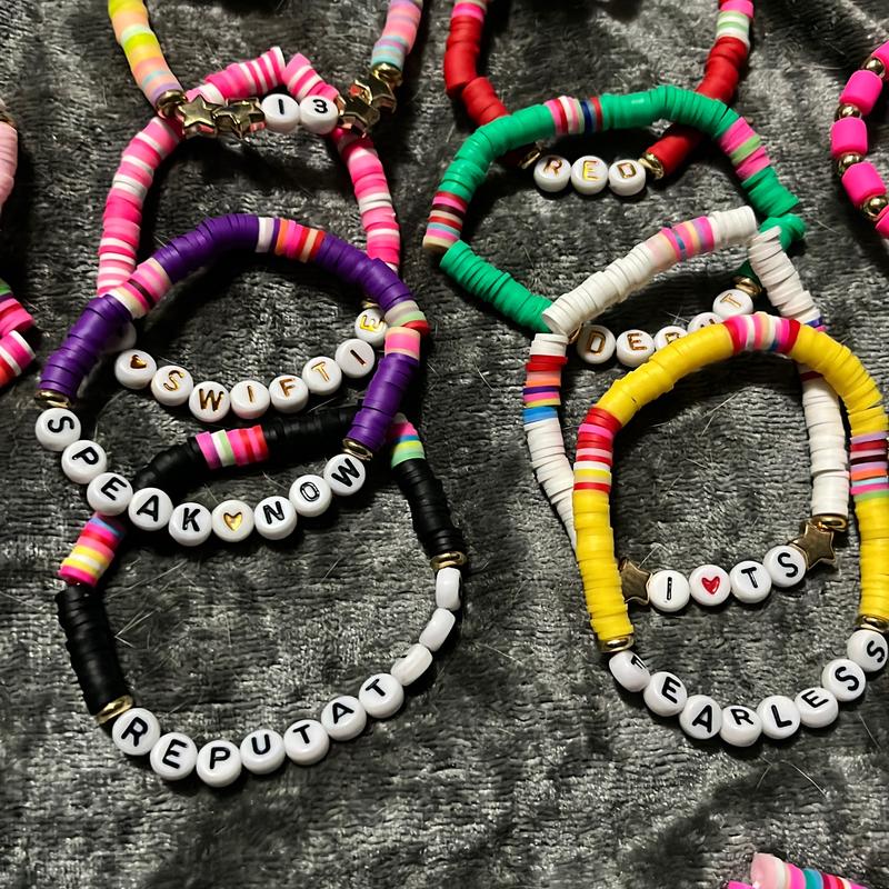 Taylor swift era tour friendship bracelet (FREE BRACELET GIFT WITH EVERY 2 BRACELETS PURCHASED)BUY 2 receive 3,buy 4 receive 6 bracelets!!!! 3