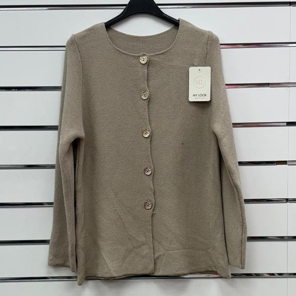 Gold Button Up Cardi (BF) 1