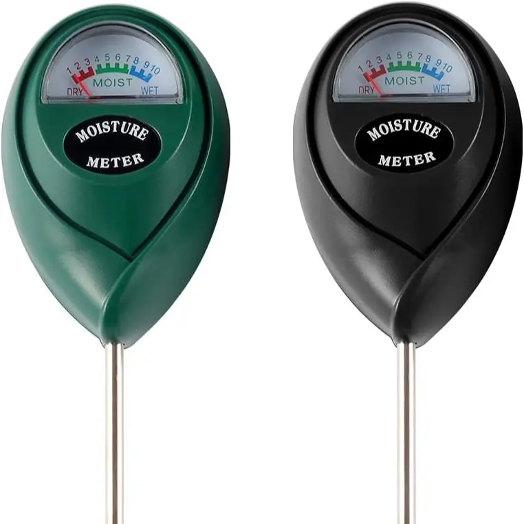 2 Packs Soil Moisture Meter, Plant Water Meter Moisture Meter for House Plants, Soil Tester Test Kit Soil Hygrometer Sensor for Garden Lawn Farm Indoor&Outdoor Use, No Battery Required (Black&Green) 5