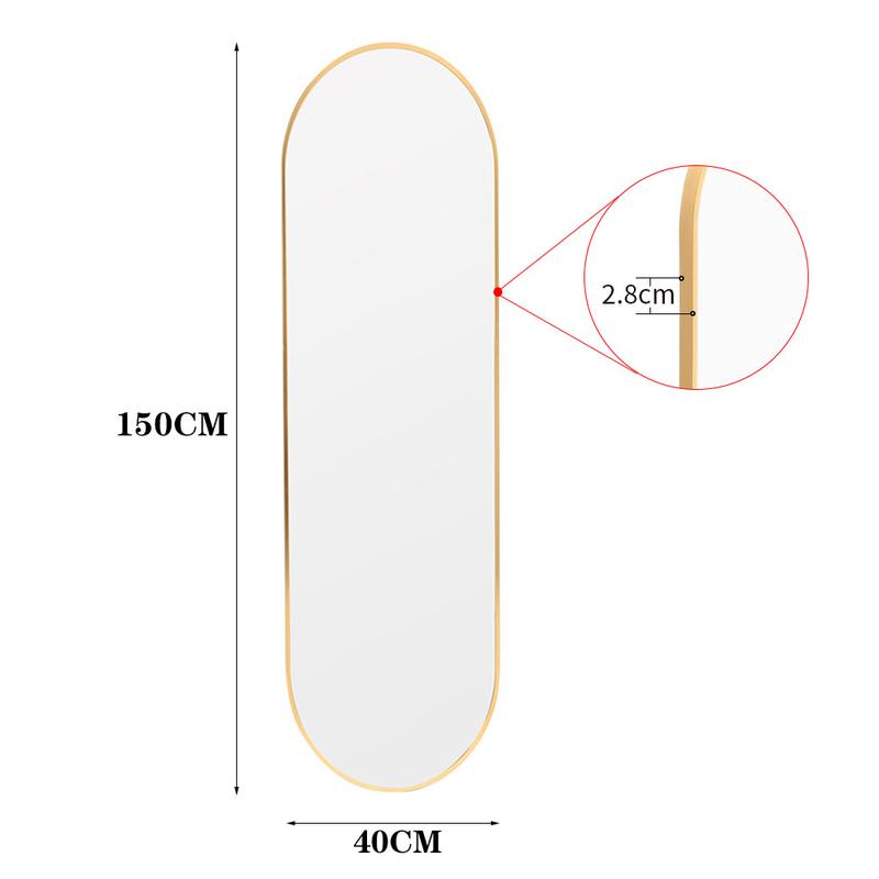 Lifeideas Modern Oval Metal Full Length Mirror Full Boby Wall Mirror Home Decoration Wall Decor 8