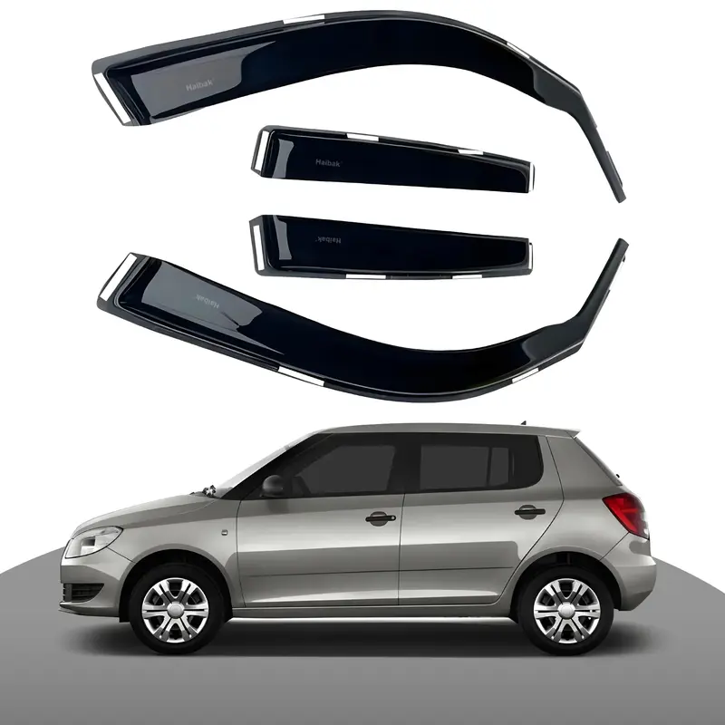 Skoda Fabia MK2 2007-2014 5 Door Hatchback 4PC HAIBAK® Tinted Wind Deflectors 0
