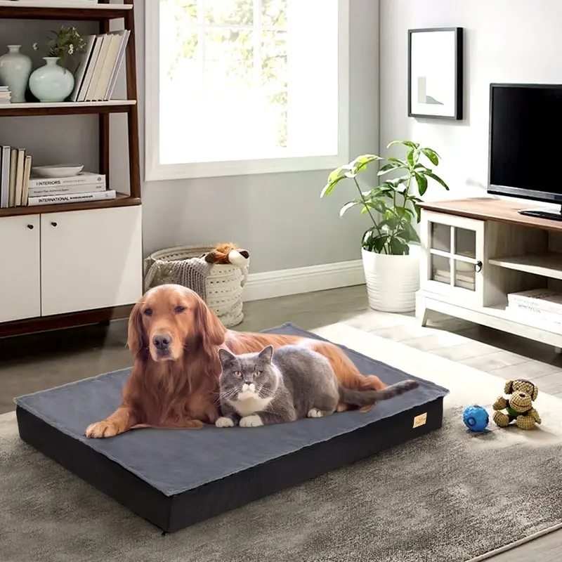 Machine Washable Large Dog Beds for Dogs Orthopedic Dog Bed for Medium Large Dogs Waterproof Lining Non-Slip Bottom 4